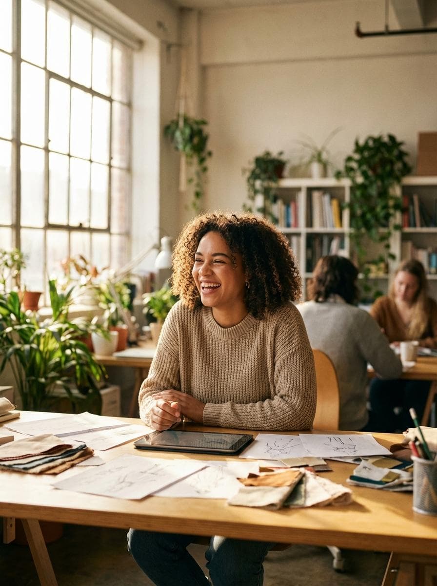 Designer at workspace