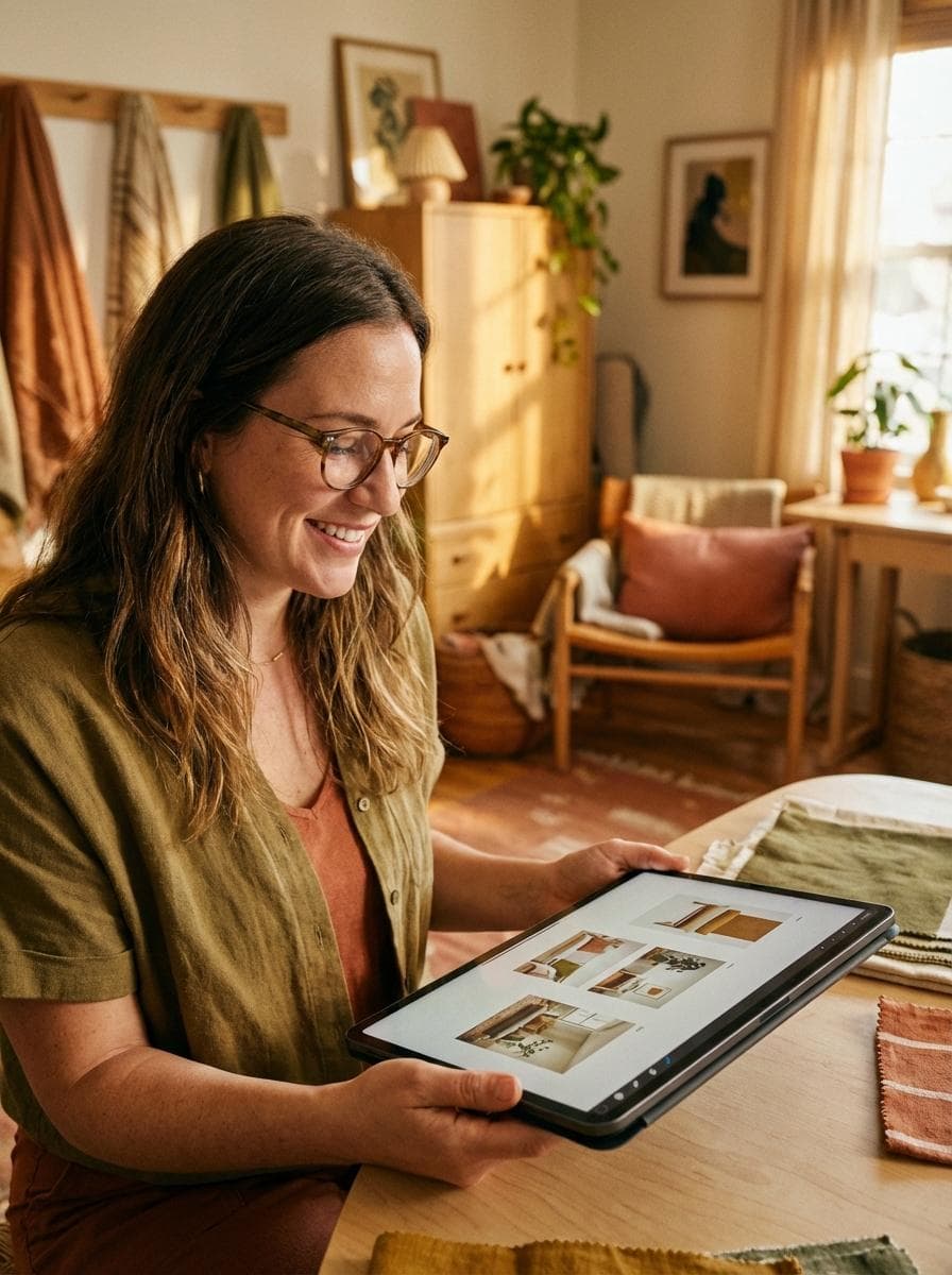 Reviewing design mockups